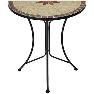 Garden Pleasure AMARILLO Gartentisch 30 x 60 x 70 cm Braun/Ocker/Beige