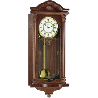 Hermle Uhrenmanufaktur Wanduhr, Holz, Braun, 67cm x 29cm x 14,5cm