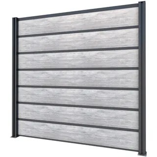 Gutta Sichtschutzzaun-Element Anthrazit 202 cm x 186 cm Schichtst. Betonoptik