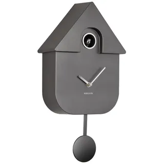 [DL] Wall Clock Modern Cuckoo ABS metallic Dark Grey