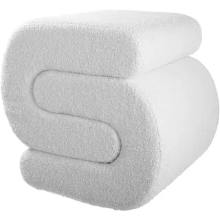 Gilde Hocker Griffo Polyester 48 x 46 x 0 cm Weiß