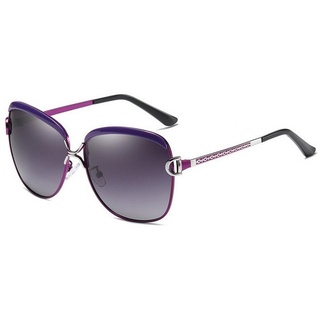 FIDDY Sonnenbrille Damen-Polarisierte Sonnenbrille mit zweifarbigen Gläsern (1-St) lila