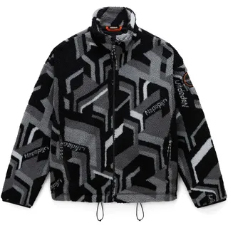 NAPAPIJRI Fleecejacke Fiemme grau / hellgrau / schwarz / naturweiß XXL