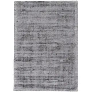 carpetfine Teppich CARPETFINE "Ava Viskoseteppich", grau (hellgrau), B:200cm H:13mm L:250cm, Viskose, Teppiche, Teppich, Seidenoptik, leichter Glanz, auch als Läufer erhältlich