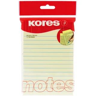 KORES N46510 Klebezettel Rechteck gelb