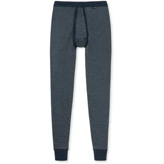 SCHIESSER Lange Unterhose Feinripp Melange dunkelblau/ grau XXL 1er Pack