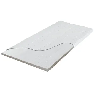 Meos, Topper Latex Topper für Matratzen und Boxspringbetten, 6 cm hoch, Latex, 6 cm, Latex, Made in Germany, Druckentlastend, Waschbarer Bezug beige 120 cm x 200 cm x 6 cm