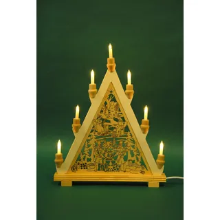 yanka-style Lichterecke Lichterspitze Bergleute 47 cm hoch 7flammig Weihnachten Advent Geschenk Dekoration (10790)