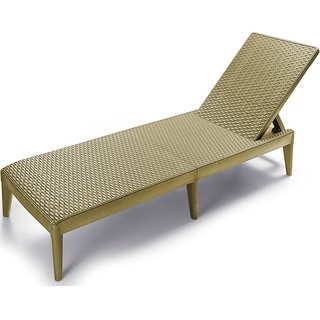 Ondis24 Gartenliege »Numana«, BxH: 183 x 28,5 cm, Kunststoff - beige