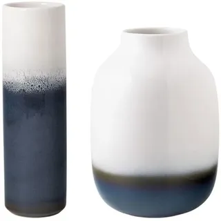 Villeroy & Boch Vasen-Set 22 cm + 25 cm Weiß/Blau