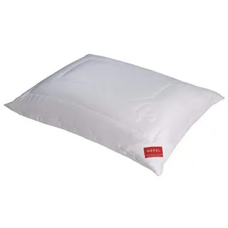 Hefel Naturfaserkissen Klimacontrol Fair, Füllung: Füllung gesteppte Hülle: 100% TENCEL™ Lyocell, Kern: 100% PES-Faserbällchen, Bezug: 100% Baumwolle, Bauchschläfer, Seitenschläfer, Rückenschläfer, Füllung variabel weiß 40 cm x 60 cm