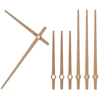 PATIKIL 4 Set Uhrzeiger für Wanduhr φ35cm, DIY Modern Lautlos Uhr Selber | Holzmaterial, Wanduhren Bauen Deko für Wohnzimmer Restaurant Büro - Form:E3