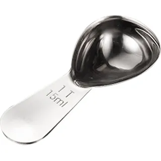 15/30 ml Kaffeemesslöffel, 304 Edelstahl, präzise Waage, kurzer Griff, Lebensmittelqualität, Milchpulver, flüssige Gewürzmessung, Messlöffel,... - Silber