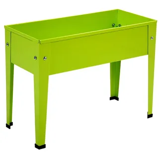 Kinder-hochbeet 60x27x45cm Metall, Apfelgrün