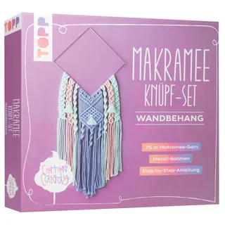 Makramee Knüpf-Set: Wandbehang: Anleitung und Material für einen Makramee-Wandbehang in angesagten Cotton-Candy-Farbtönen (Makramee-Sets)
