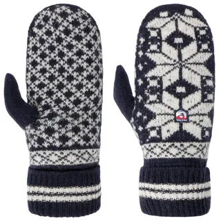 Hestra Strickhandschuhe (1-St) Strickhandschuhe mit Umschlag blau|weiß 10 HS