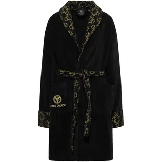 Carlo Colucci Bademantel Schwarz/Gold L