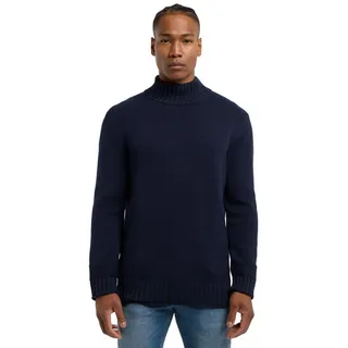 CARLO COLUCCI Schalkragenpullover Doati blau M