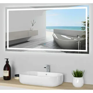 Wandspiegel 120×80 cm LED Spiegel mit Touch Beschlagfrei Wandspiegel mit LED Beleuchtung CE IP44