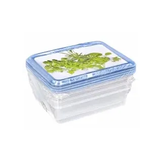 Rotho Rondo Frischhaltedose blau 10,0 x 6,5 x 12,5 cm 0,2 l 4-teiliges Set