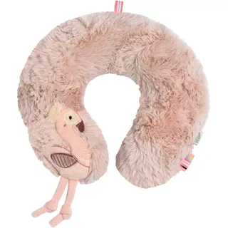 Nackenkissen FEHN "Lazy, Crazy & Pink, Flamingo", Baby, Gr. B/H/L: 23cm x 4,2cm x 21cm, rosa (rose), Baumwolle, Elasthan, Polyester, Funktionskissen