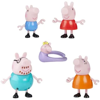 Peppa Pig Peppas fünfköpfige Familie Figurenset, Pink