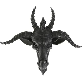 Nemesis Now C0848C4 Goat of Mendes Wandschild, Polyresin, Schwarz, Einheitsgröße, 9,57 x 11,54 cm