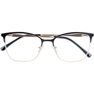 Breitfeld & Schliekert Lesebrille MIA, schwarz-gold, +3.00 dpt mit Etui