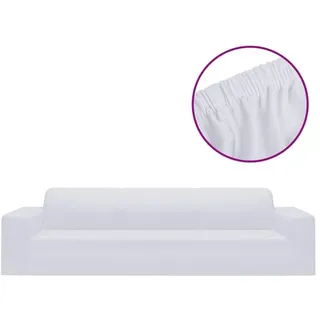 vidaXL Sofahusse 4-Sitzer Weiß 220 x 50 cm