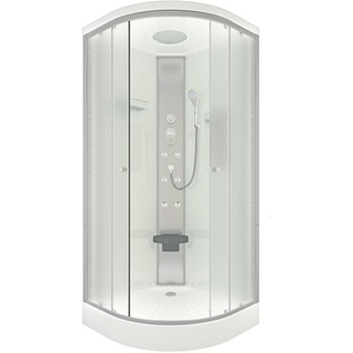 Duschkabine Fertigdusche Dusche Komplettkabine D10-00M0-EC 80x80 cm mit 2K Scheiben Versiegelung