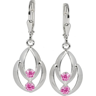 SilberDream Paar Ohrhänger SilberDream Ohrringe für Damen 925 Silber (Ohrhänger), Damen Ohrhänger aus 925 Sterling Silber, Farbe: silber, pink silberfarben