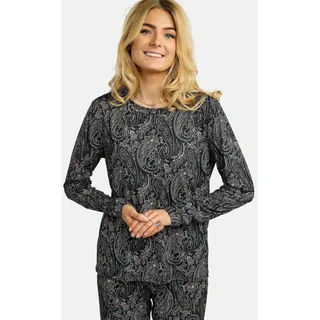 Kurzarmhemd LIBERTÉ ESSENTIEL "Liberté Essentiel T-shirt ALMA-LS-U", Damen, Gr. M/L, bunt (night sky paisley), Obermaterial: 90% Polyester, 10% Elasthan, Hemden