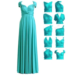 72styles Infinity Kleid mit Bandeau Brautjungfernkleider lang Multi-Way Kleid Wickelkleid Damen Maxi Übergröße Convertible Abendkleider Elegant für Hochzeit Ballkleider Abschlusskleid - Einheitsgröße