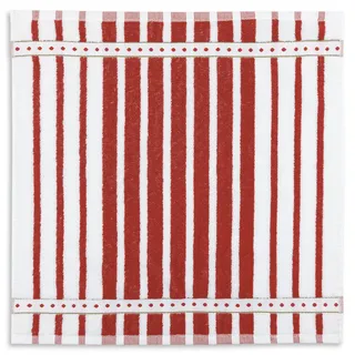 KRACHT, Geschirrtuch Frottier, Classic Streifen, rot, 50/50cm, 100% Baumwolle
