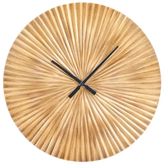 Beliani Wanduhr 59 cm messing 59 braun/gold