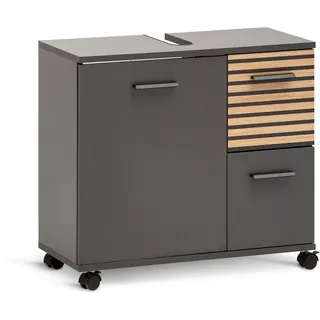 Schildmeyer Waschbeckenunterschrank Katta 2 Schubladen 65,1 x 60 x 32 cm Braun