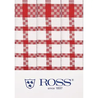 Ross Geschirrtuch Ross Geschirrtücher 3er Pack Baumwolle, Set mit 3 Geschirrtüchern rot