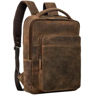 'Nicky' Laptoprucksack 13 Zoll Leder MittelGroß Damen Herren Lederrucksack Vi...