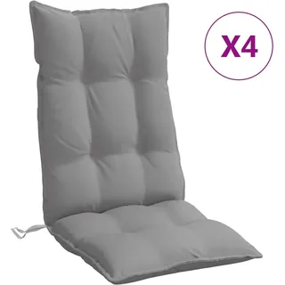 vidaXL Hochlehner Auflage 4 St. grau