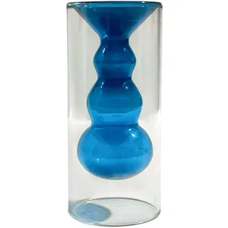 Hydroponische Pflanzenvase, Designvase C1 Plus Stil 3 Blau, Moderne Glasvase Für Wohnzimmer, Schlafzimmer, Aromatherapie, Hochwertiges Glasmaterial