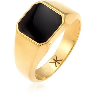 KUZZOI Ring 925 Silber Siegelring in gold, | Gr.: 58