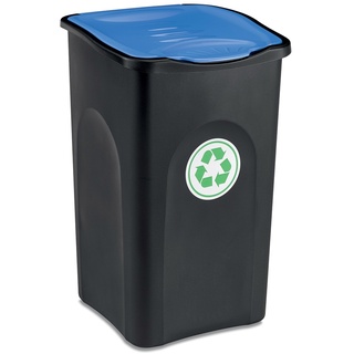 Mülleimer, Abfalleimer Ecogreen, 50 Liter, mit Deckel, blau