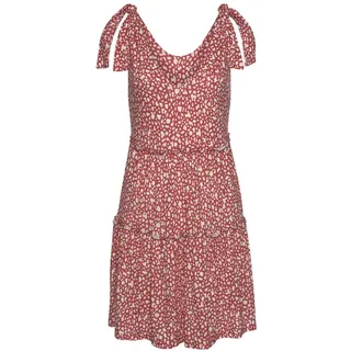 Beachtime Druckkleid Damen rot-weiß-bedruckt Gr.42