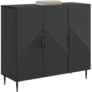 vidaXL Sideboard 89 x 80 x 34,5 cm Schwarz