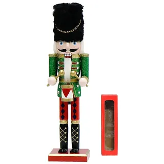 Weihnachts-nussknacker-figur, 30 Cm, Glitzernder Nussknacker Aus Holz, Ornament Für Die Weihnachtsdekoration, Typ 1