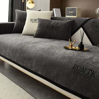 MTHGH Sofabezug Sofaschoner L Form u Form Ecksofa Anti-rutsch Couchschoner Couch Katze Hund Decke Überzug Sofaschutz Sofahusse Wasserdicht,darkgray-70x180cm
