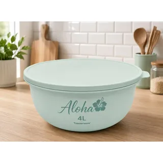 TUPPERWARE Schüssel Tupperware Aloha 4L mint Servierschüssel Salatschüssel