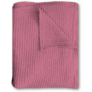 None Waffelpiqué Decke 75 x 120 cm Rosa