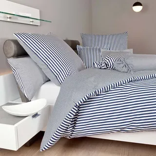 JANINE Modern Classic Gestreift Blau 40 x 80 cm