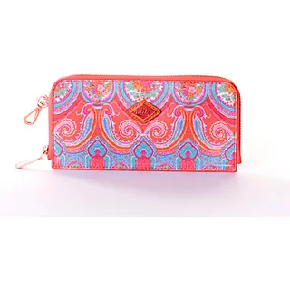 Oilily City Rose Card Zip L Wallet Hot Coral, Damen-Geldbörse Portemonnaie